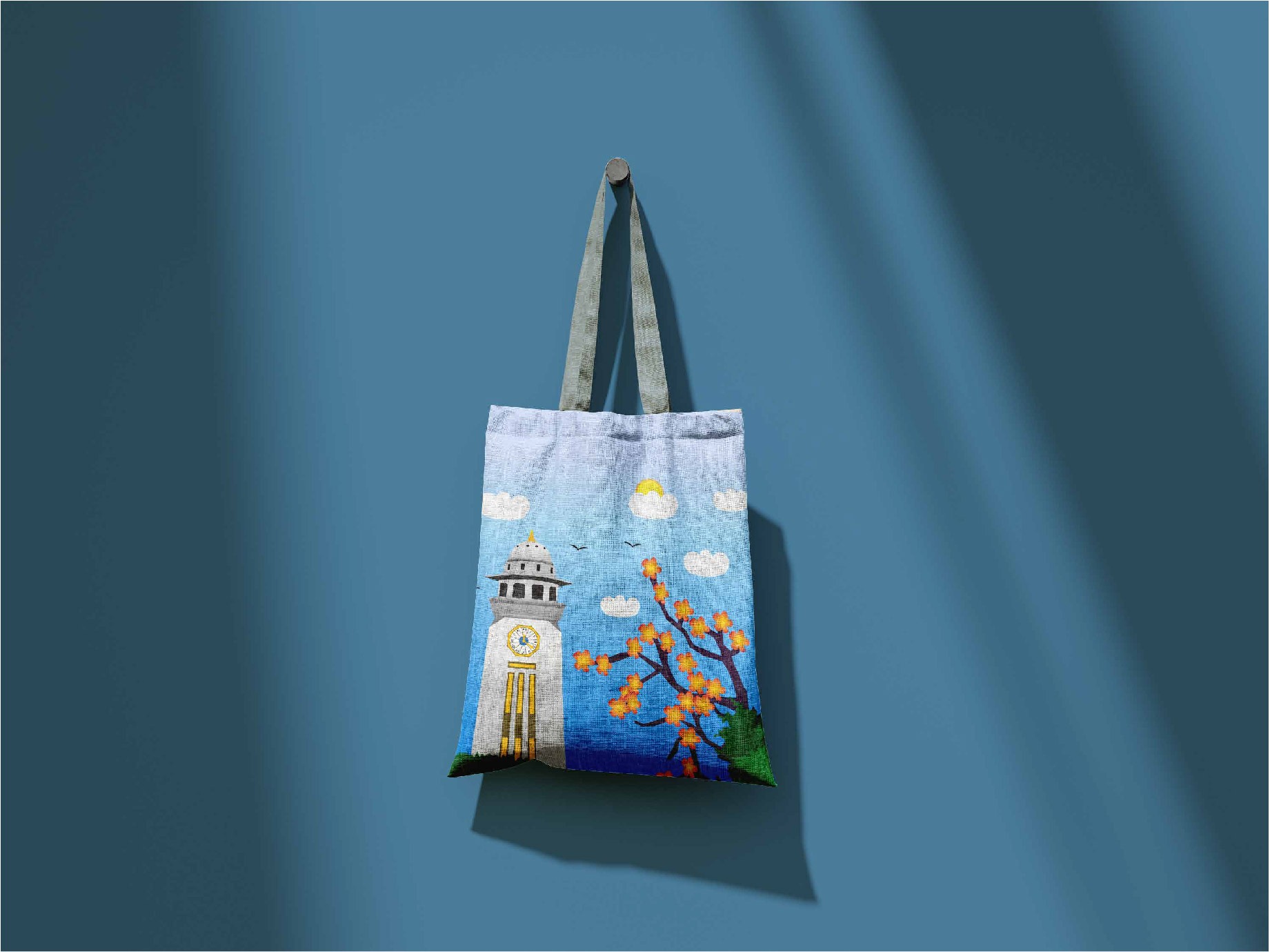 Ghantaghar Illustration Design Shopping Bag