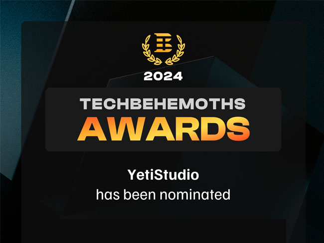 YetiStudio Nominated for TechBehemoths Awards 2024